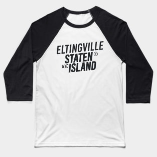 Eltingville, Staten Island - Modern Cursive Minimal Design - New York Baseball T-Shirt